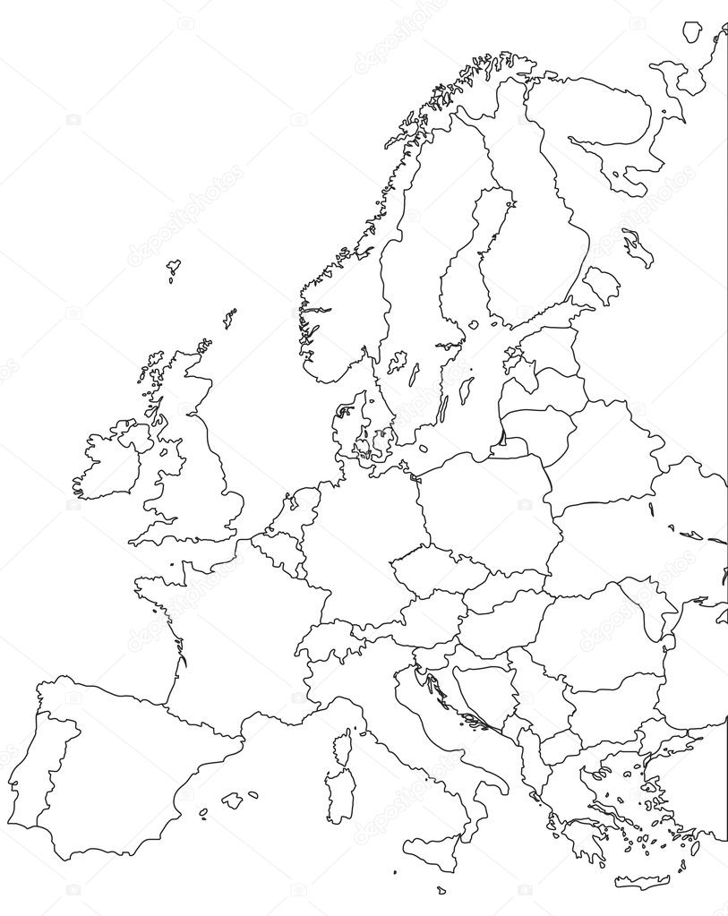 Mapa Europy Wektor Grafika Wektorowa Megastocker 10486475