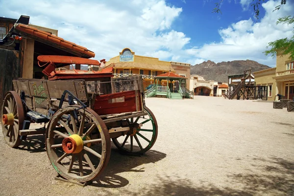 Antique american cart in old western city , Arizona, USA