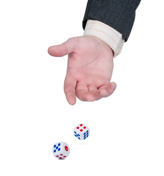 Hand throws dice. — Stock Photo #9448903