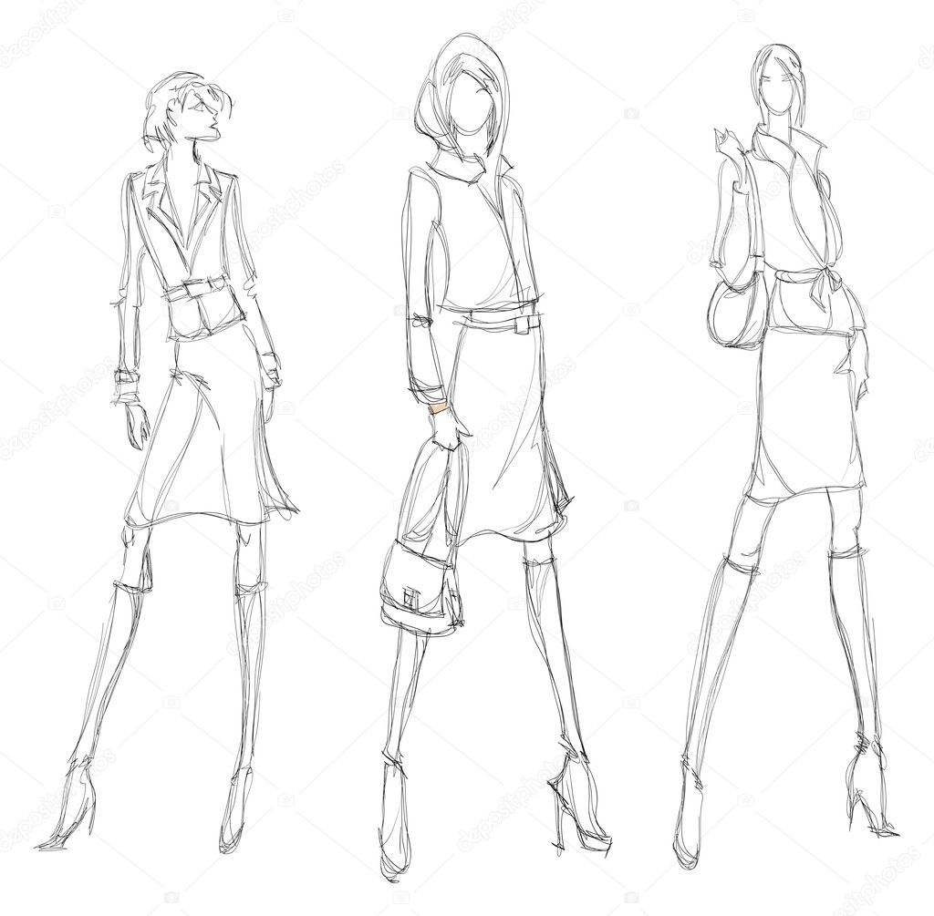 woman sketch fashion