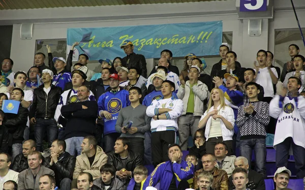 Kazakhstan ice-hockey fans