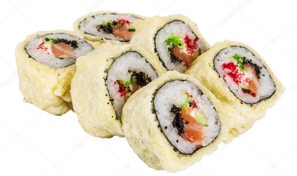 Japanese Cuisine Tempura Maki Sushi (Deep Fried Roll made of sa