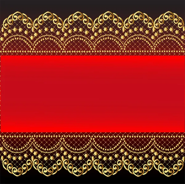 Red background with gold(en) pattern and net