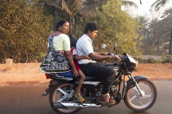 India, Family on the motorcycle