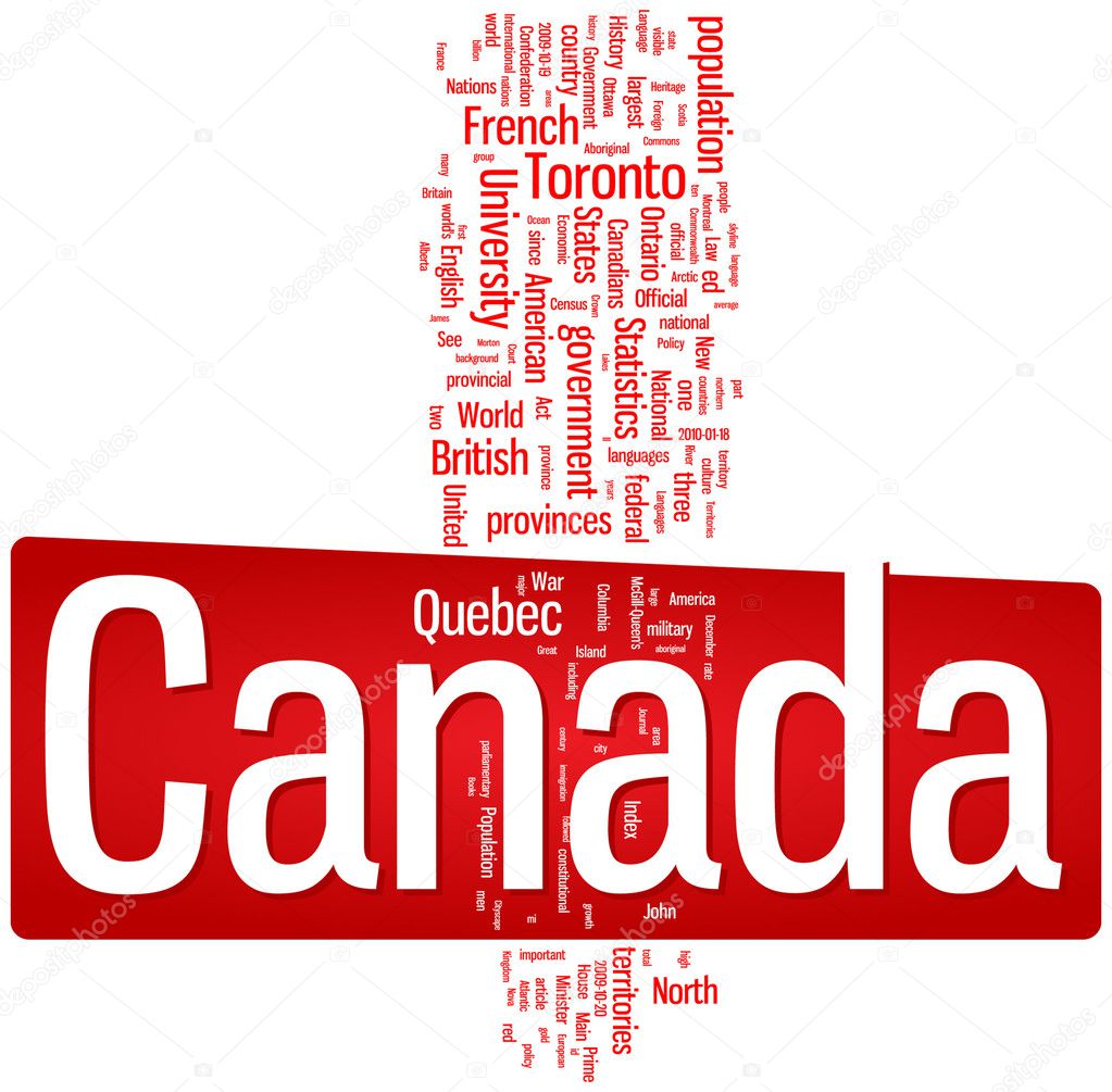 Canada word cloud illustration — Stock Vector © gilmanshin 9025004