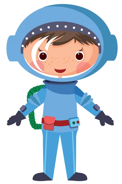 cartoon astronaut girl