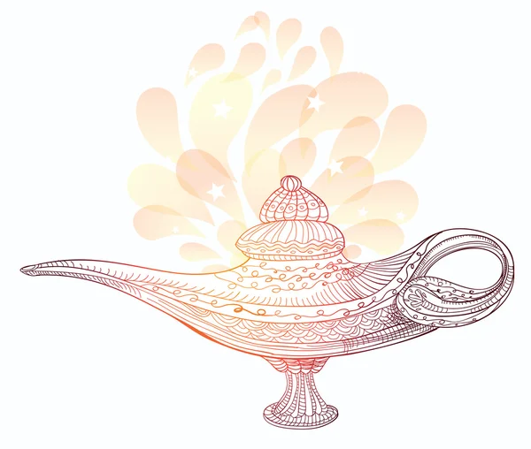 Vector magic lamp with pattern