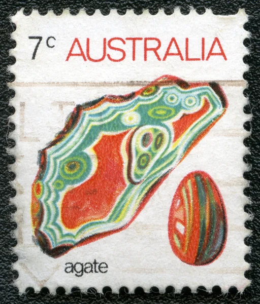AUSTRALIA - CIRCA 1973: A stamp printed in Australia shows agate