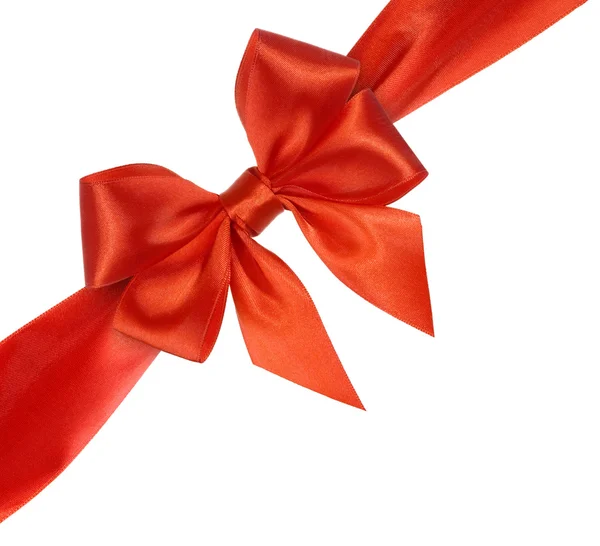 Bright red bow isolated