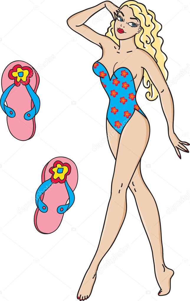 Woman In Bikini Stock Vector By Vikaszabo