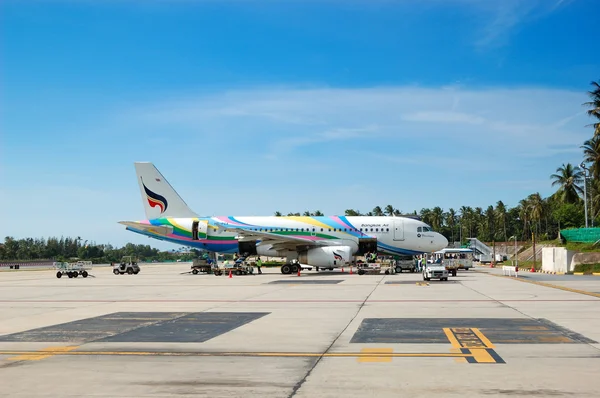 SAMUI, THAILAND - SEPTEMBER 9: The aircraft of Bangkok Airlines