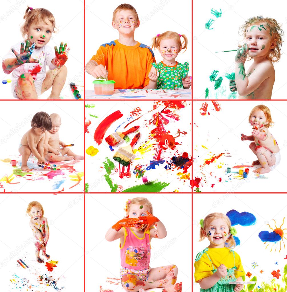 Children With Paint