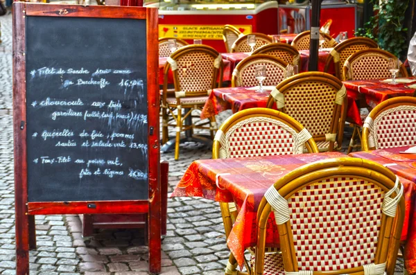 Street view of a coffee terrace in Strasbourg, Alsace, France
