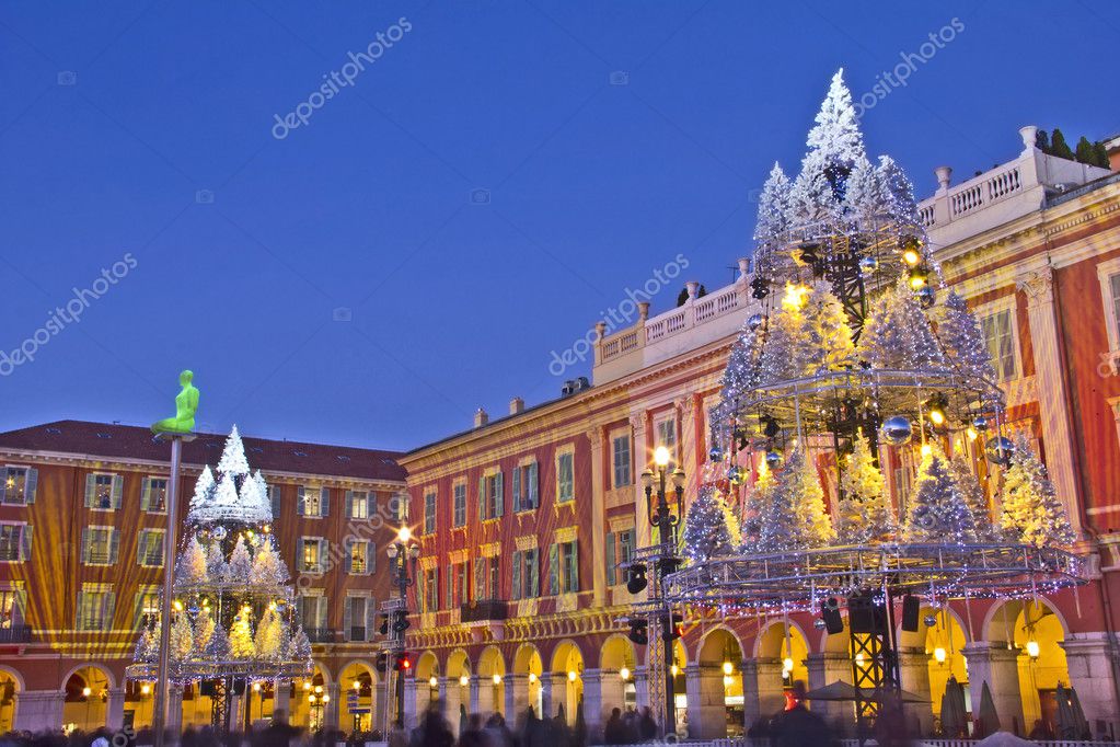 La Noche De Navidad En Niza Francia — Foto De Stock © Gianliguori 8681368