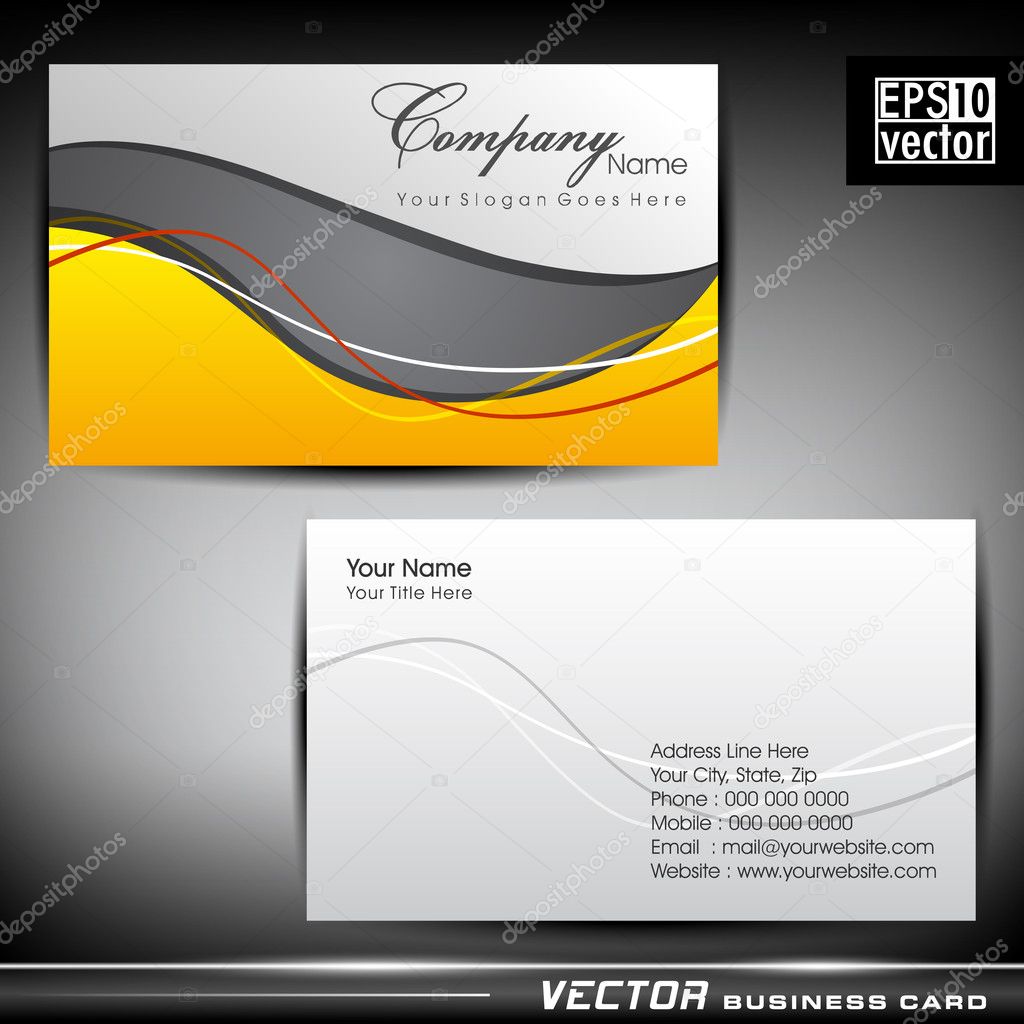 Abstract professional and designer business card template or vis