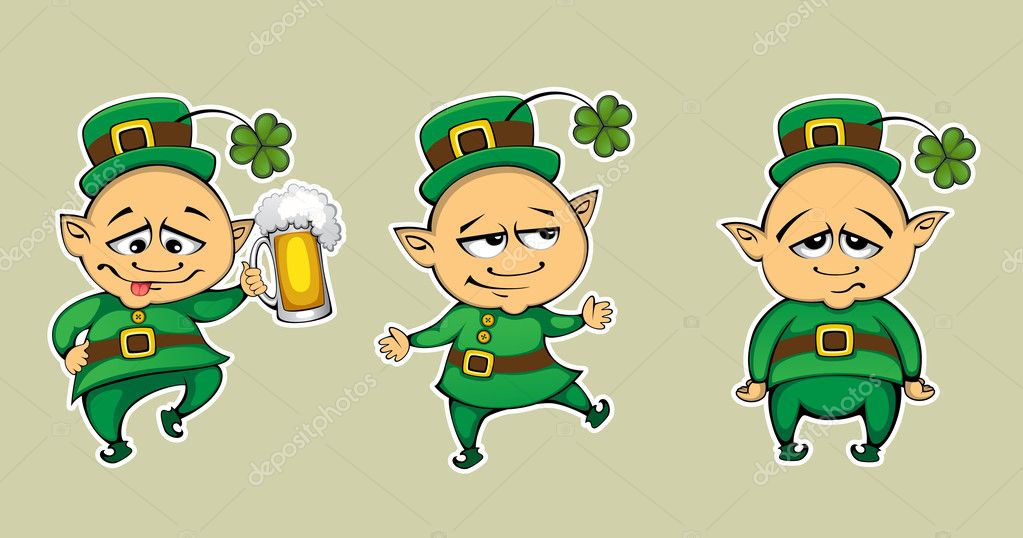 Saint Patrick Three poses Saint Patrick Three poses