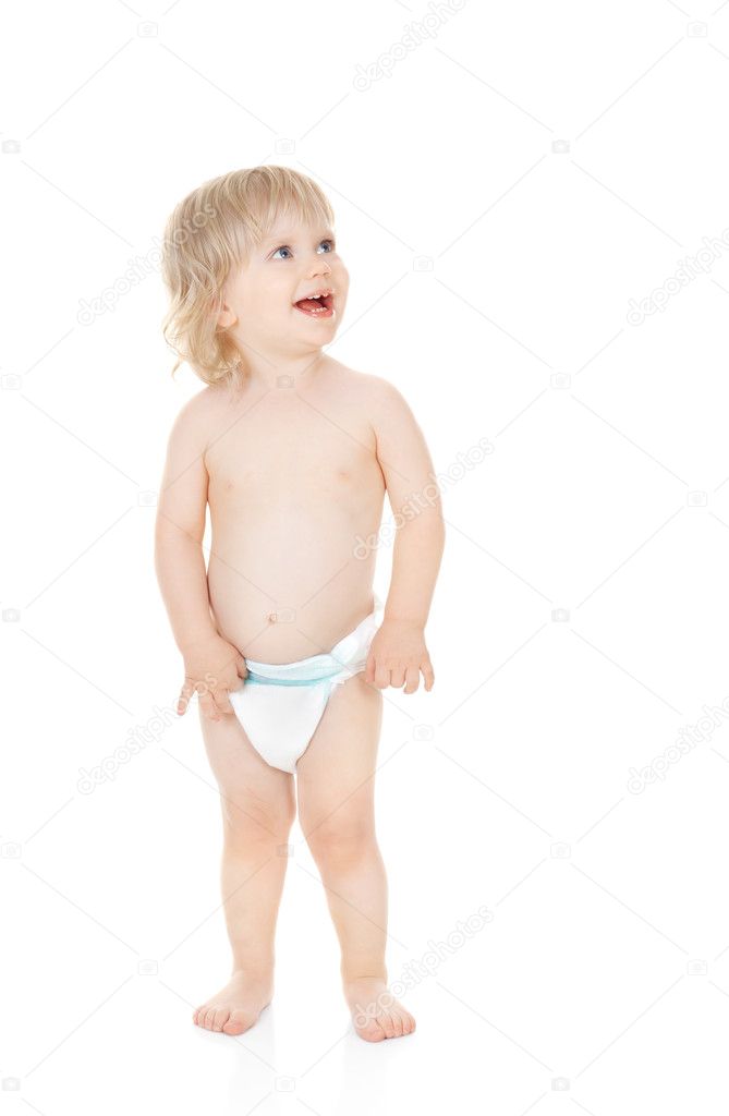 cute baby girl in a diaper looks up isolated on white foto stock cute baby girl diaper baby shower invitations 620x950 cute baby girl in a diaper looks up isolated on white foto stock cute baby girl diaper baby shower invitations 620x950