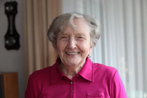 Happy Elderly Lady Pensioner