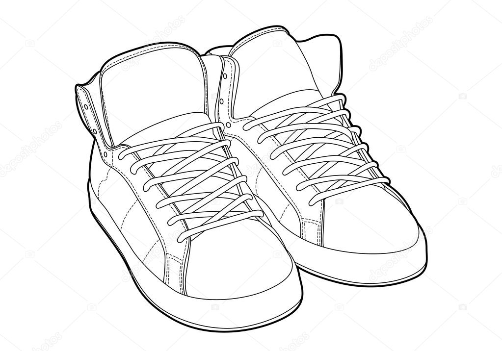 Outline shoes — Stock Vector © Chisnikov #8895375