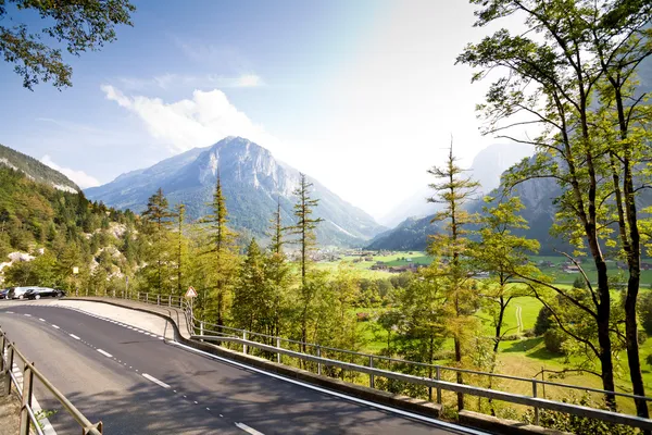 Road in Swiss Alps