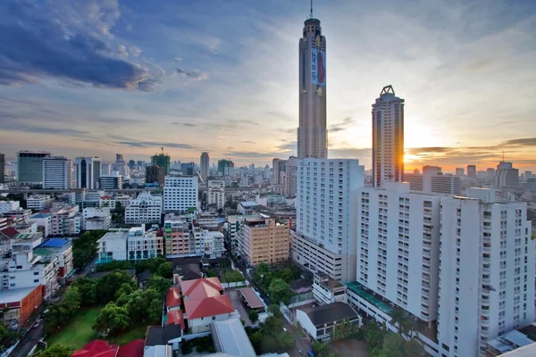 View on the sunrise city and Bayok Sky hotel of Bangkok