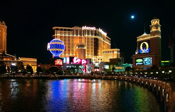 The Bellagio and Planet Hollywood hotels