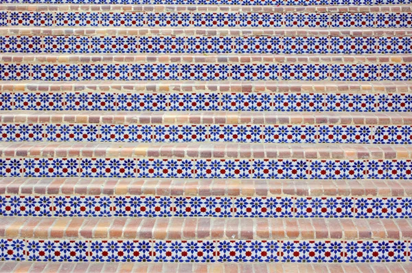 Ceramic tiles on the outdoor stairs