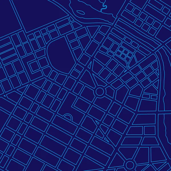 Blue digital map of a generic city — Stock Photo #8876019