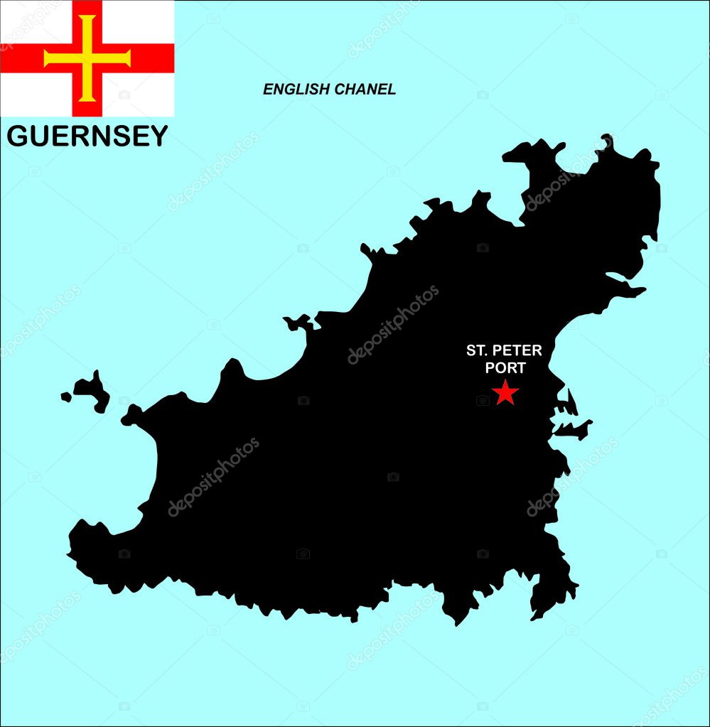 Guernsey map — Stock Photo © tony4urban 8860315