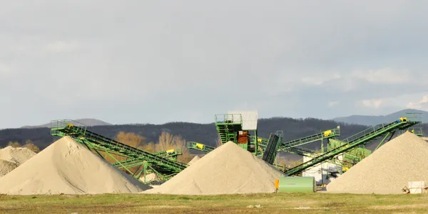 Conveyor on site at gravel pit