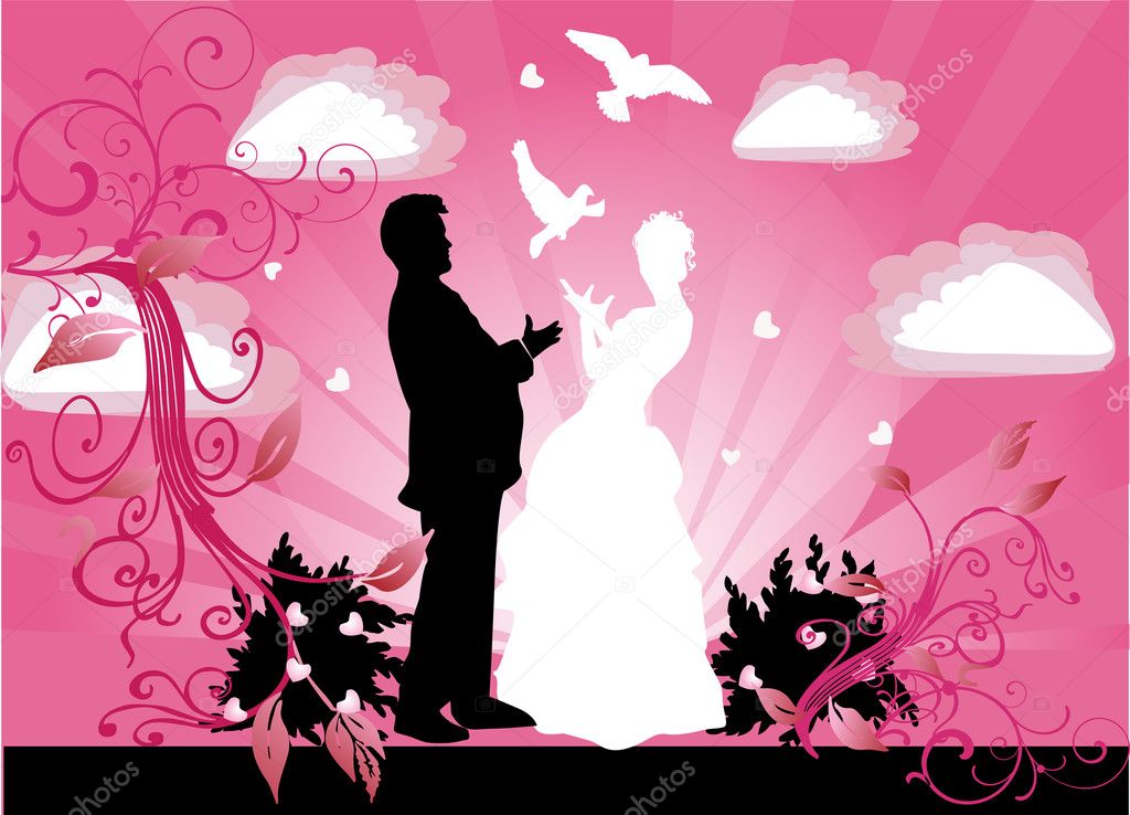 wedding couple background