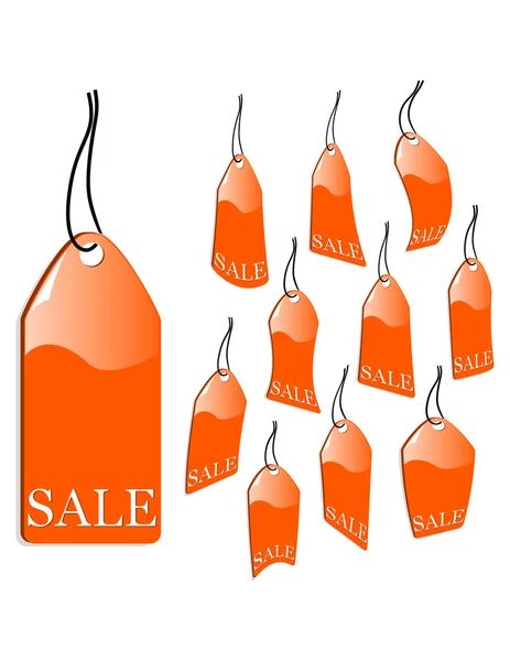 The vector orange sales label