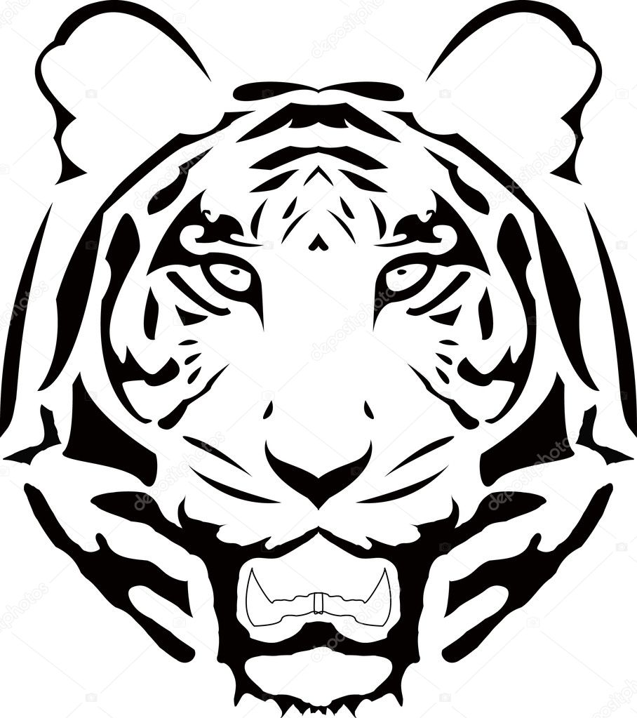 The Vector Abstract Tiger Head Stock Vector Image By Sdmixx