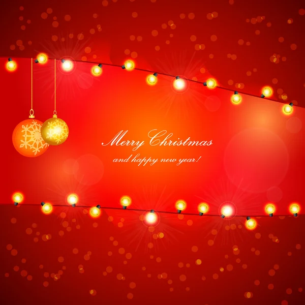 Red Holiday Xmas Vector Design with Frame