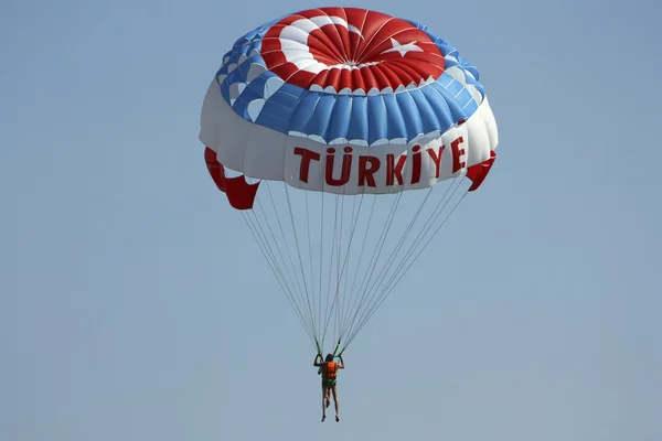 The tourist on a parachute
