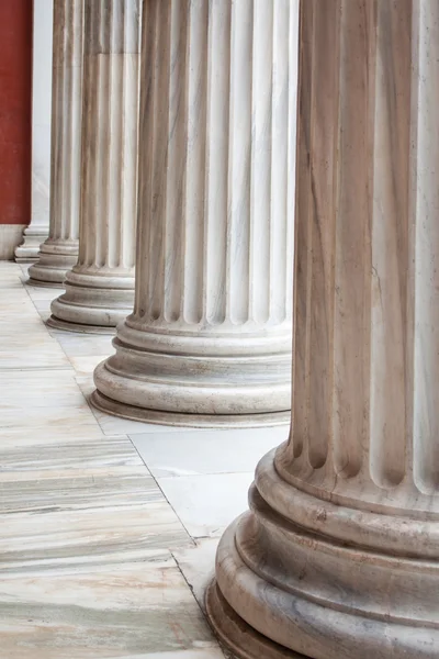 Classical Greek columns in a row