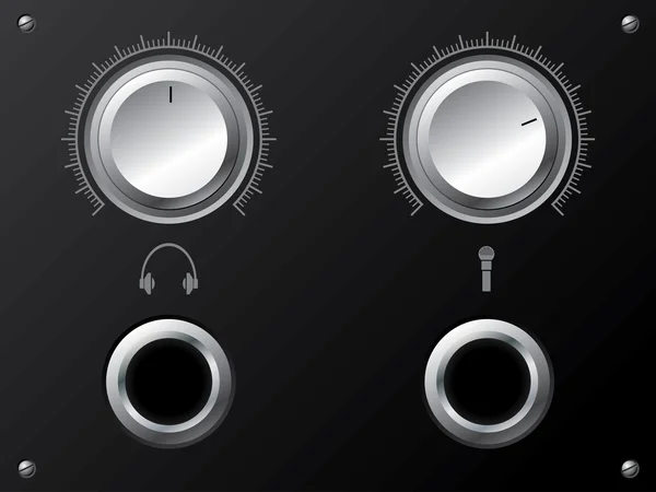 Volume knobs for headphones and or microphone