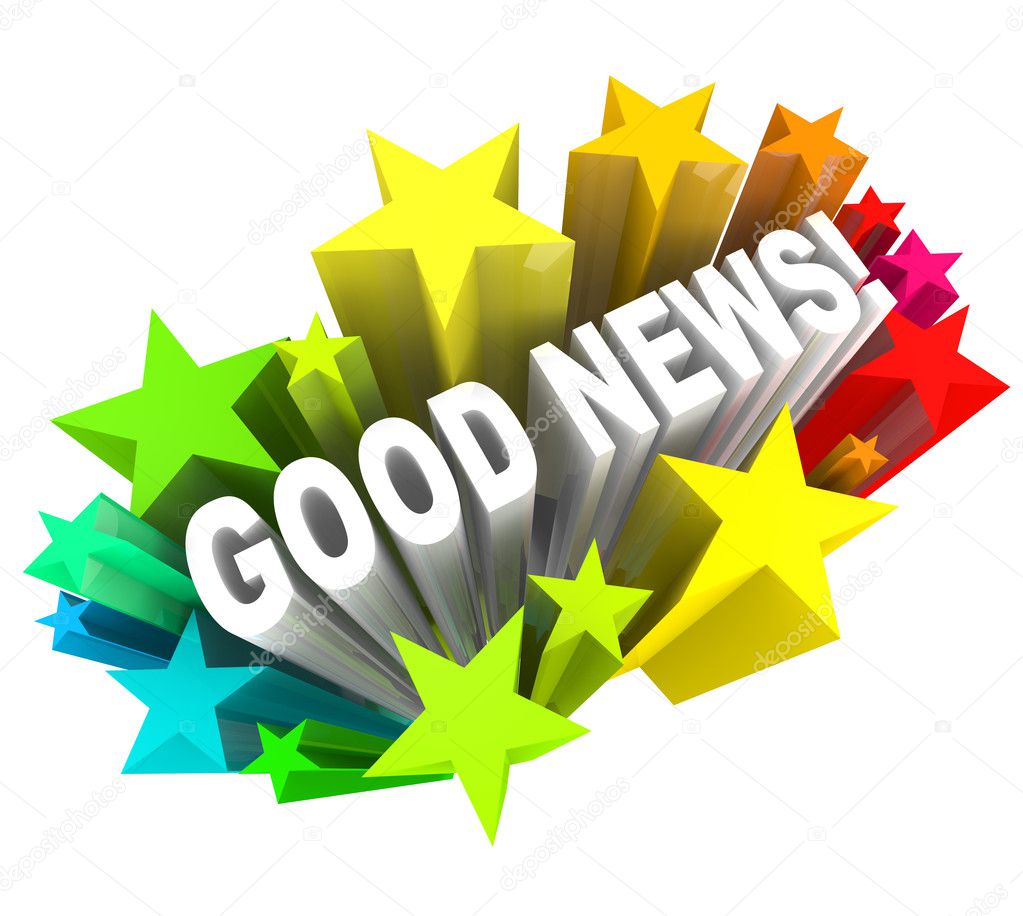 Good News Announcement Message Words In Stars Stock Photo Iqoncept 