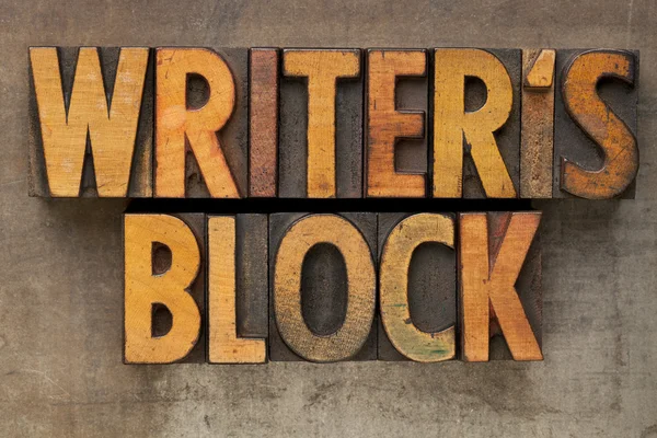 Writer block in letterpress type