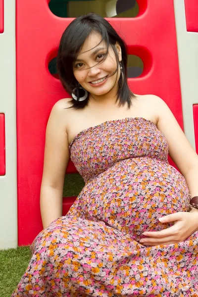 Healthy Asian pregnant young woman portrait