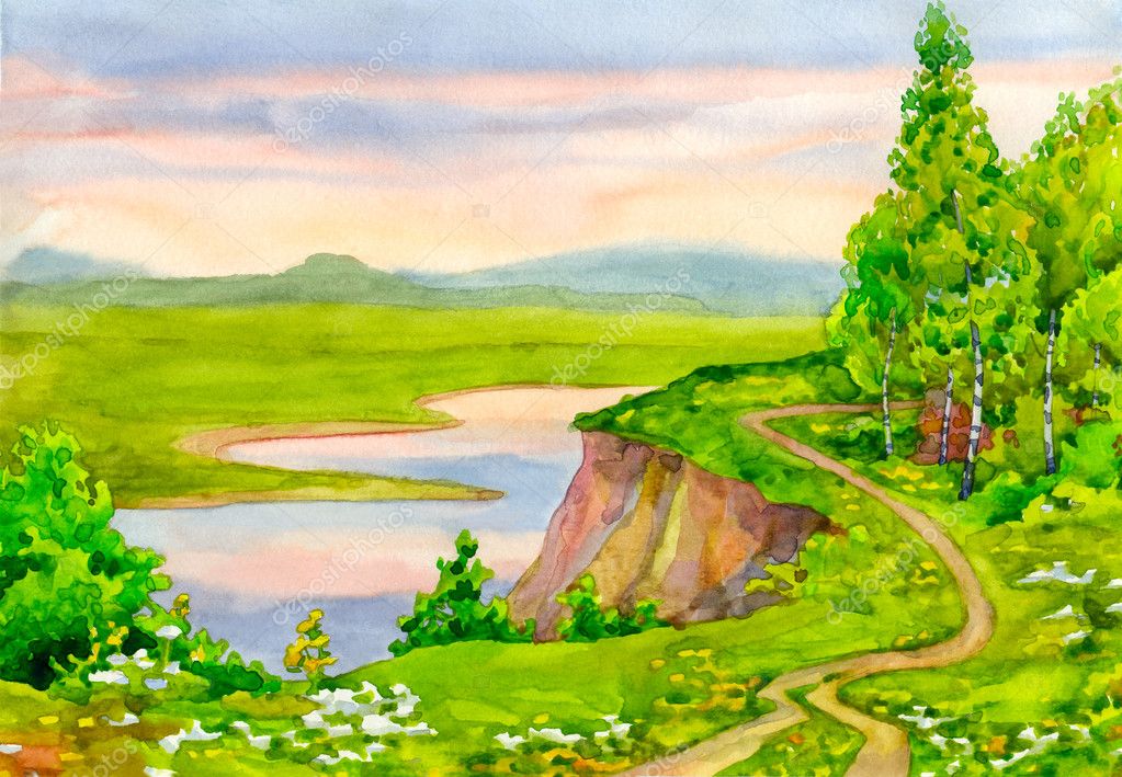 Нарисовать рисунок природы красками Нарисовать рисунок природы красками