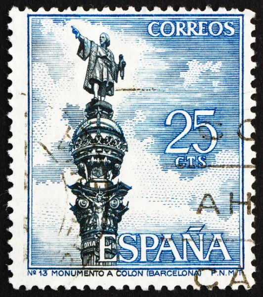 Postage stamp Spain 1965 Christopher Columbus Monument, Barcelon