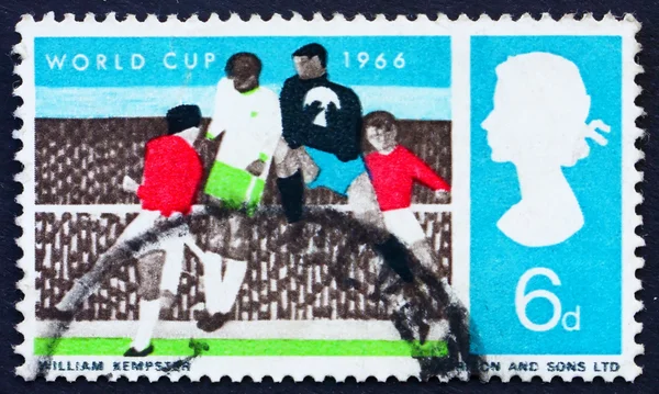 Postage stamp GB 1966 Soccer Players and Crowd
