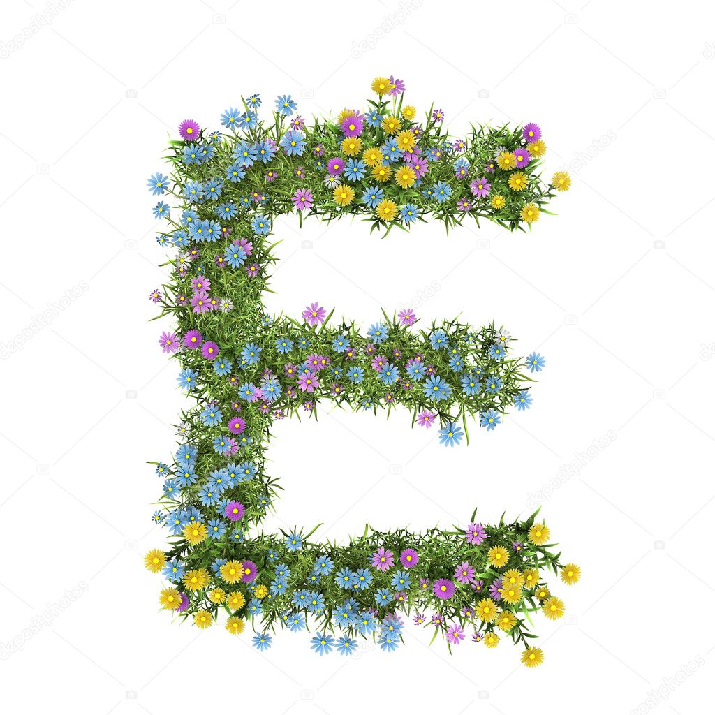 Flower Alphabet E