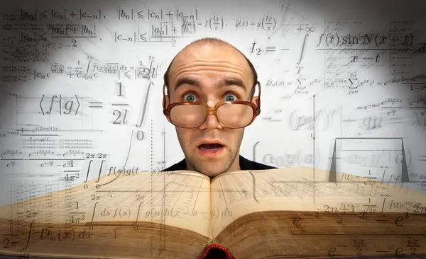 Surprised scientific mathematician