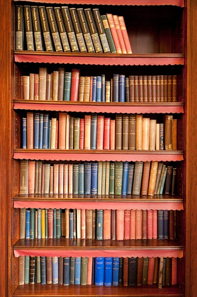 Old bookshelf in ancient library