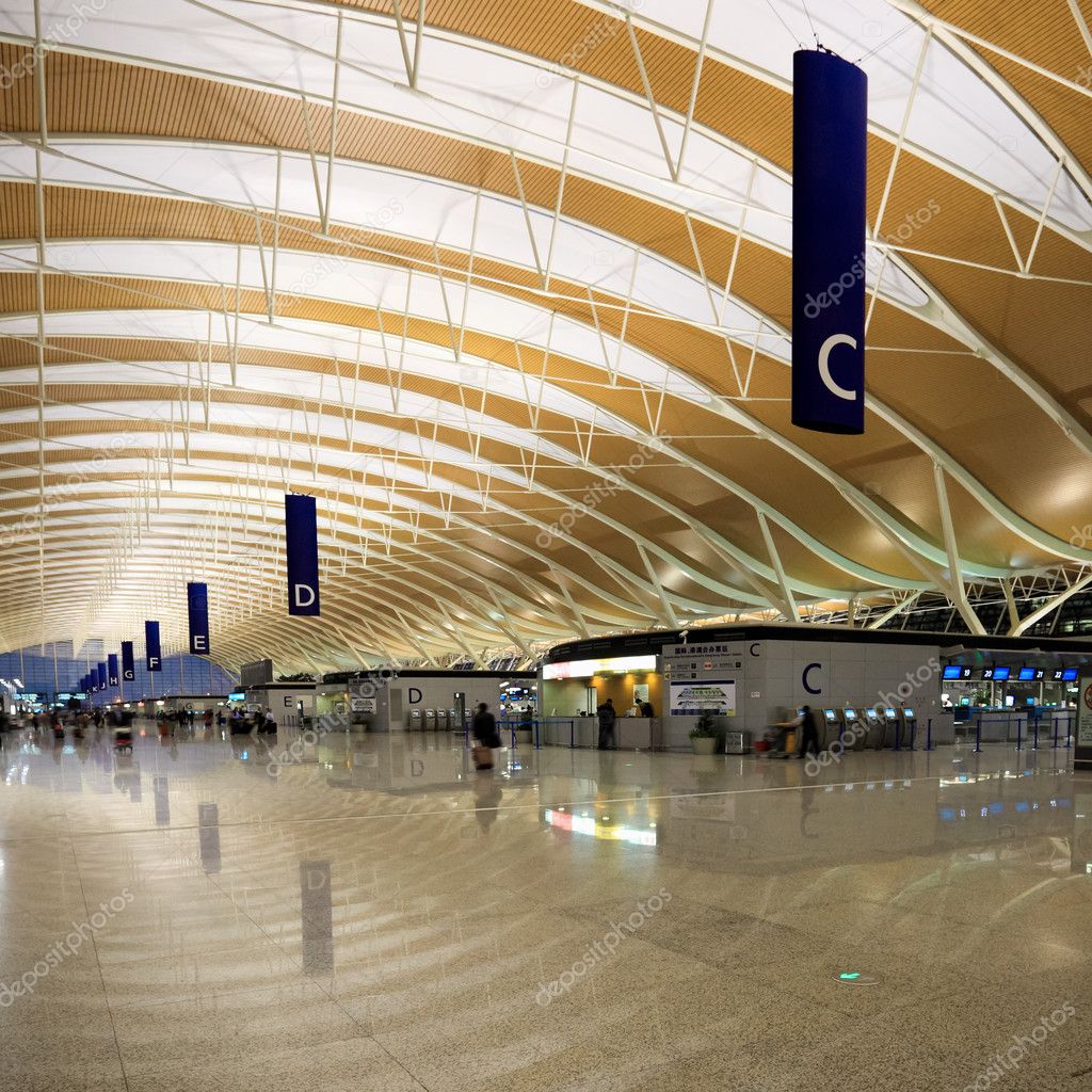 Modern airport hall — Stock Photo © chungking 10723719