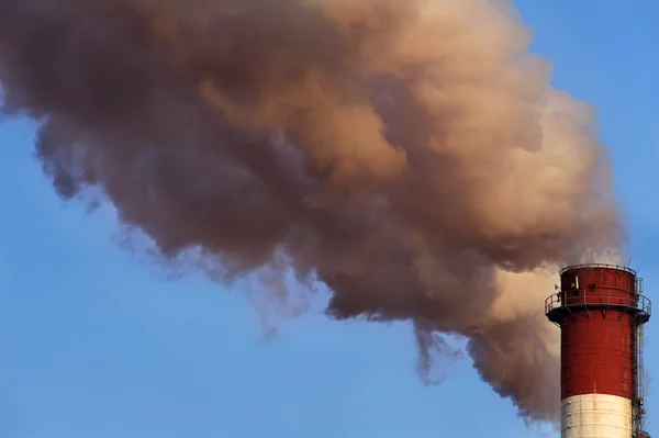 Toxic cloud from industrial chimney