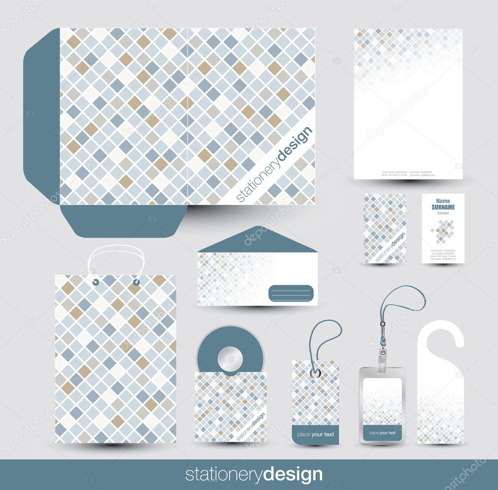 Stationery design set Stationery design set