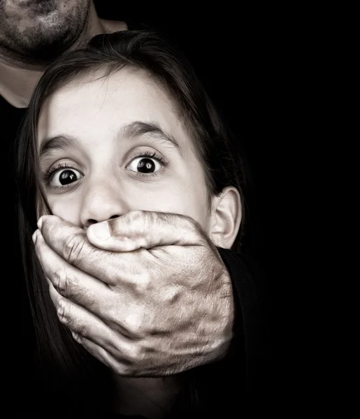 Child being abused and silenced